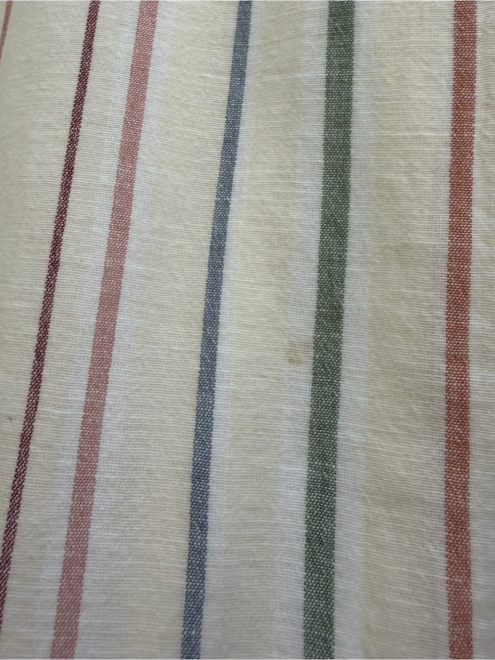 American Eagle Women’s Sz M Striped Cotton Linen Wide Leg Jumpsuit Boho Coastal - Picture 11 of 11